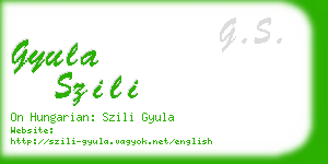 gyula szili business card